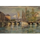 Tableau "Pont des Bergues" signé BAUDIT