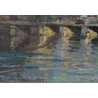 Tableau \"Pont des Bergues\" signé BAUDIT