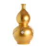 Vase double gourde décor cerisier fond or
