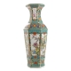 Vase octogonal en porcelaine Oiseaux