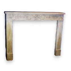 "Roses" carved stone fireplace at Moinat SA – Antiques and home décor