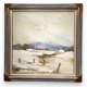 Tableau "Neige au pays de Caux" signé Nicole MARC