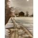 Aquarelle "Paysage de neige" signé ZAIGUE