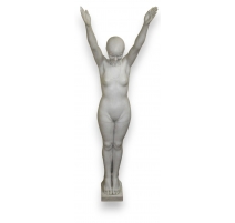 Statue en marbre blanc Nageuse