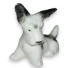 Sculpture Chien assis \"Fox Terrier\", en porcelaine