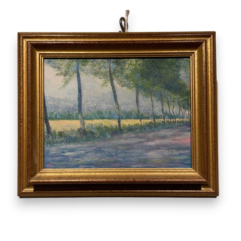 Tableau \"Chemin\" signé HV
