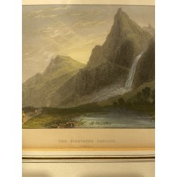 Watercolour engraving: ‘The Pizevache Cascade’