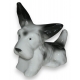 Sculpture Dog coated Fox Terrier , porcelain