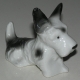 Sculpture Dog coated Fox Terrier , porcelain