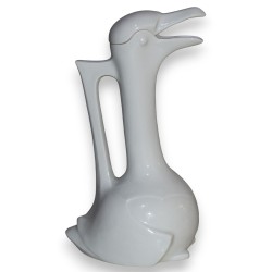 Pichet \"Oie\" en porcelaine blanche de SANDOZ