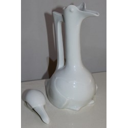 Pichet \"Oie\" en porcelaine blanche de SANDOZ