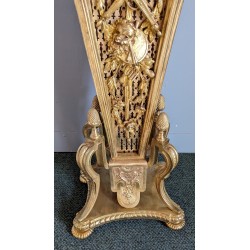 Grand pare-feu éventail en bronze doré