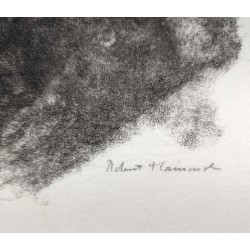 Engraving entitled "Badgers", signed HAINARD