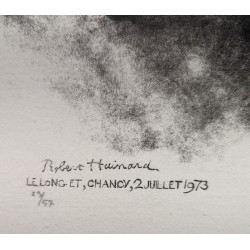 Engraving entitled "Badgers", signed HAINARD