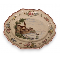 Plat "Grandson" en faïence