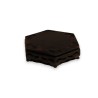 Hexagonal Chinese carved wooden plinth