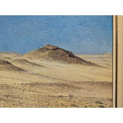 Tableau \"La caravane\" signé A. HERZOG