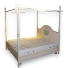 Painted wooden four-poster bed at Moinat SA – Antiques and home décor