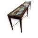 Grande table vitrine en acajou