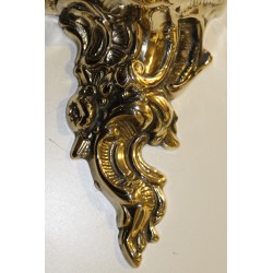  Petite console baroque en laiton poli sur  Moinat SA  - Antiquités décoration