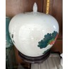 Pot couvert en porcelaine décor Lotus