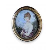 Miniature "Femme en robe blanche"