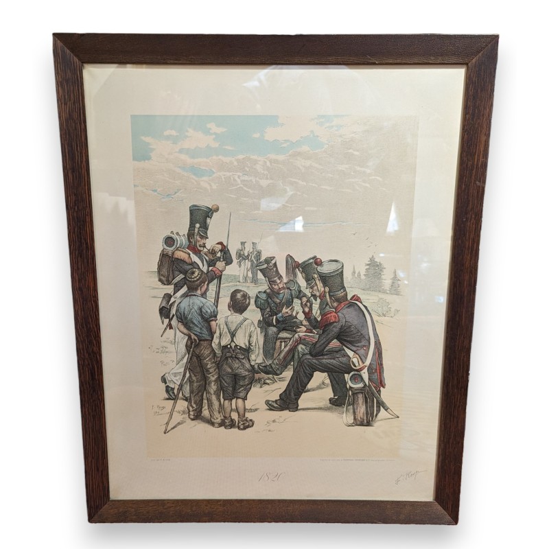 Lithograph: ‘The Soldiers’ Rest’ by F. ROUGE