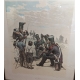 Lithographie "Le repos des soldats" F. ROUGE