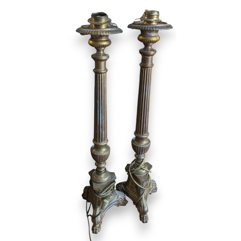 Pair of candlestick lamps