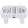 White table football table with black and silver figures