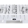 White table football table with black and silver figures