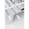 White table football table with black and silver figures