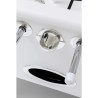 White table football table with black and silver figures