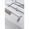 White table football table with black and silver figures