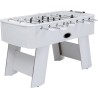 White table football table with black and silver figures