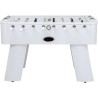 White table football table with black and silver figures