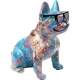 Bull-dog muticolore avec lunettes