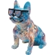 Bull-dog muticolore avec lunettes