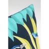 Peacock-print cushion