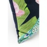 Peacock-print cushion