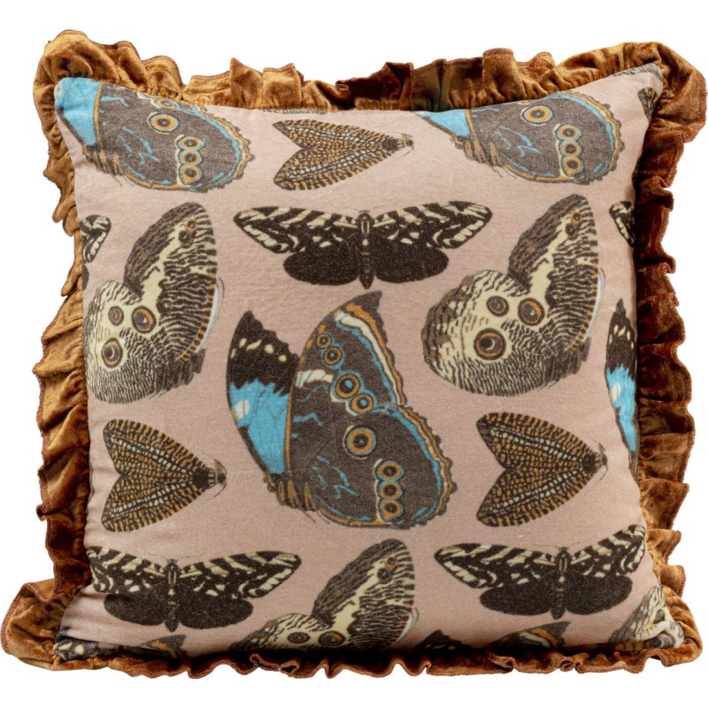 Butterfly-print cushion