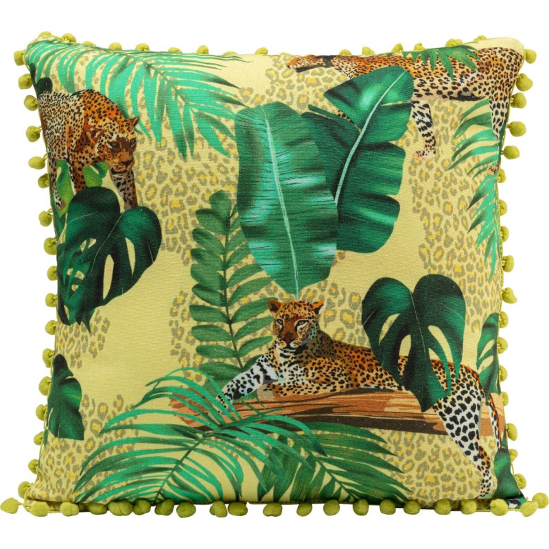 Leopard-print cushion