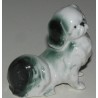 Sculpture Chien assis \"Epagneul Tibetain\"