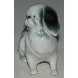 Sculpture Chien assis \"Epagneul Tibetain\"