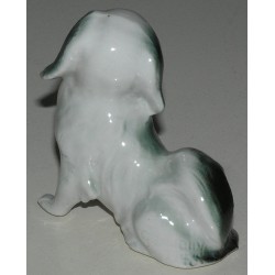Sculpture Chien assis \"Epagneul Tibetain\"