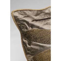 Brown dragonfly embroidered cushion