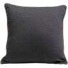 Black bee-embroidered cushion