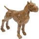 Bull-dog en bois sculpté