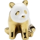 Panda en céramique blanche et dorée
