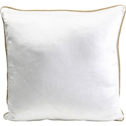 White embroidered dragonfly cushion